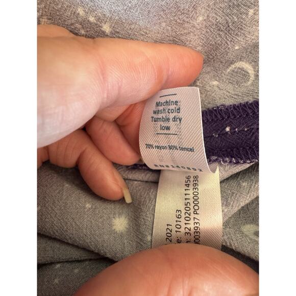 Marine Layer Ryan Midi Slip Skirt Purple Celestial Print Women’s Size 2 - Picture 6 of 6